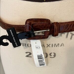 Saks Fifth Avenue Cognac Leather Belt